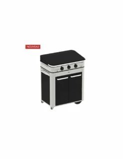 COMBO PLANCHA+CHARIOT ENOSIGN 80 INOX + CAPOT NOIR